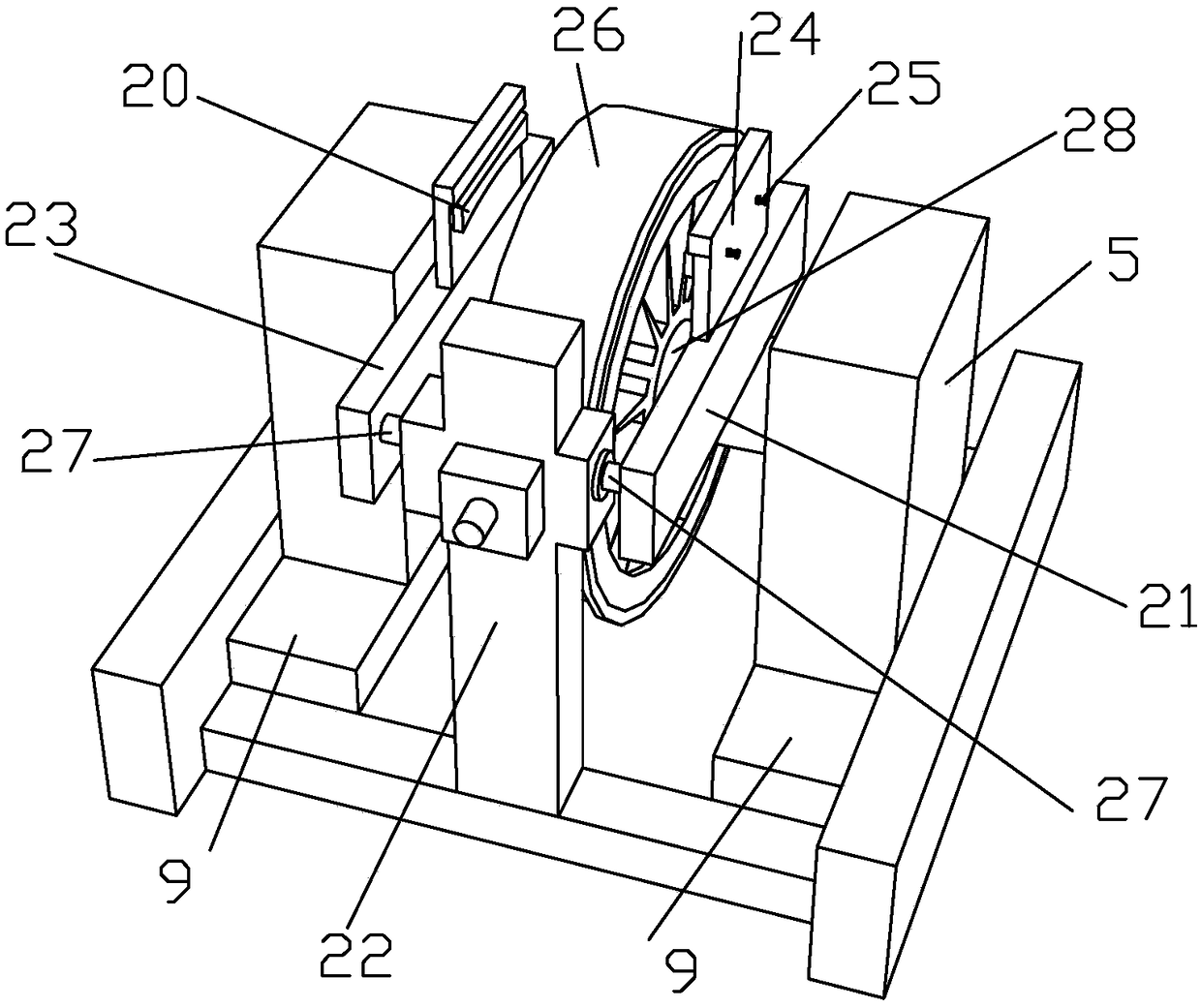 Test device for testing brake pad wear property and use method thereof