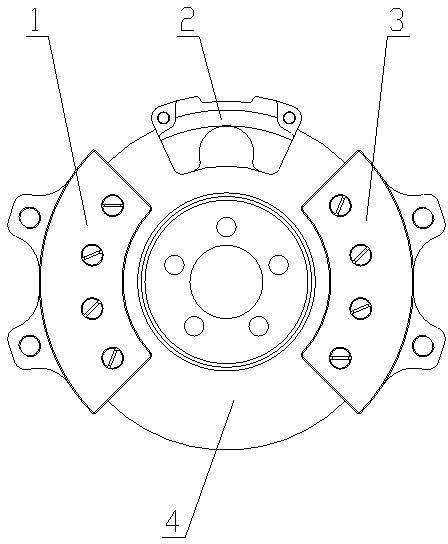 Eddy current and friction brake device for vehicles