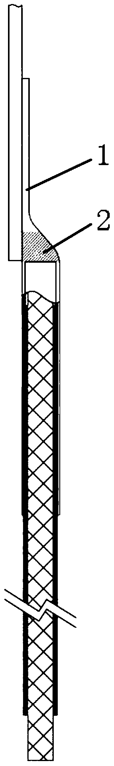 Corrosion-resistant flexible graphite down lead and preparation method thereof