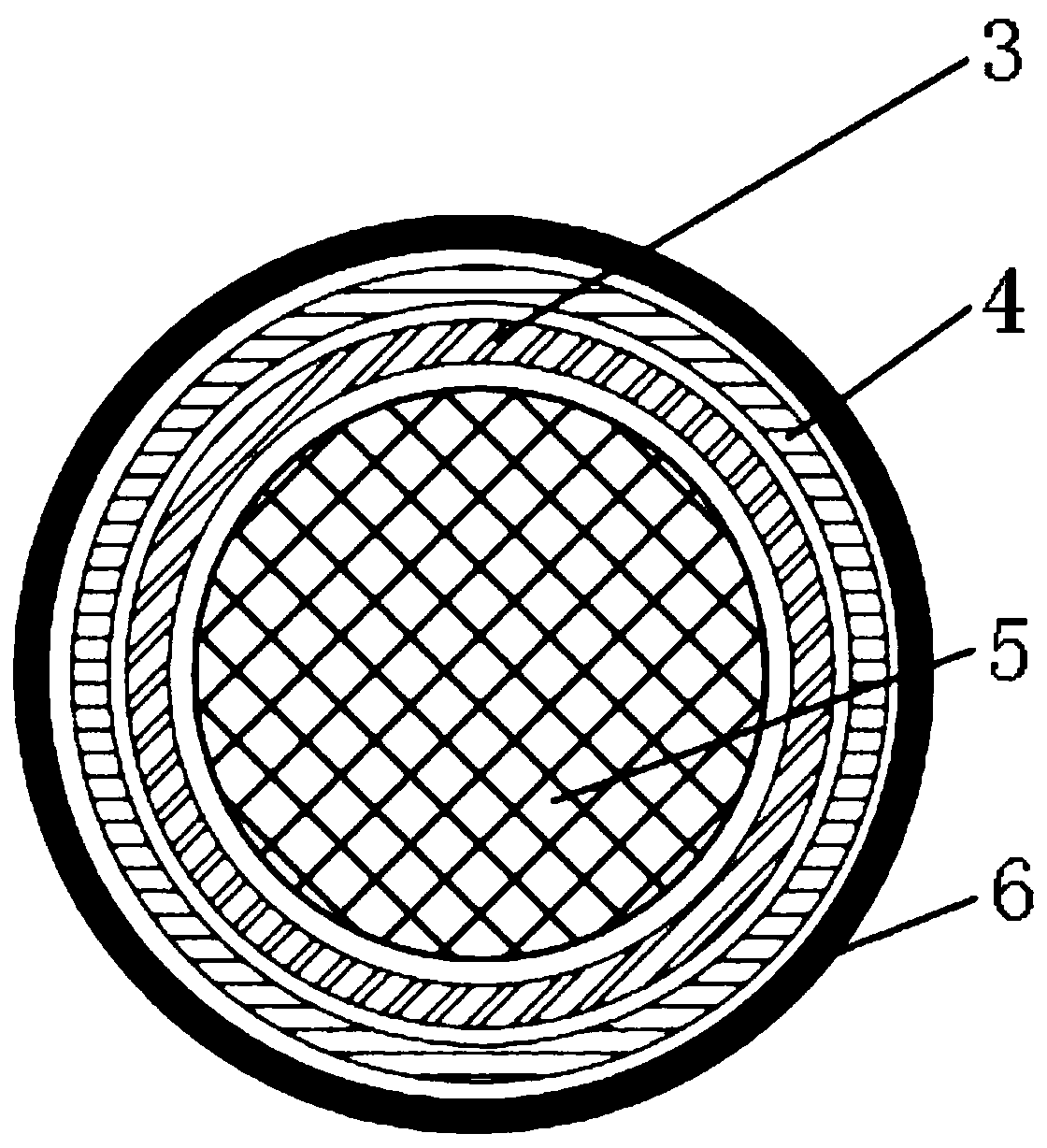 Corrosion-resistant flexible graphite down lead and preparation method thereof