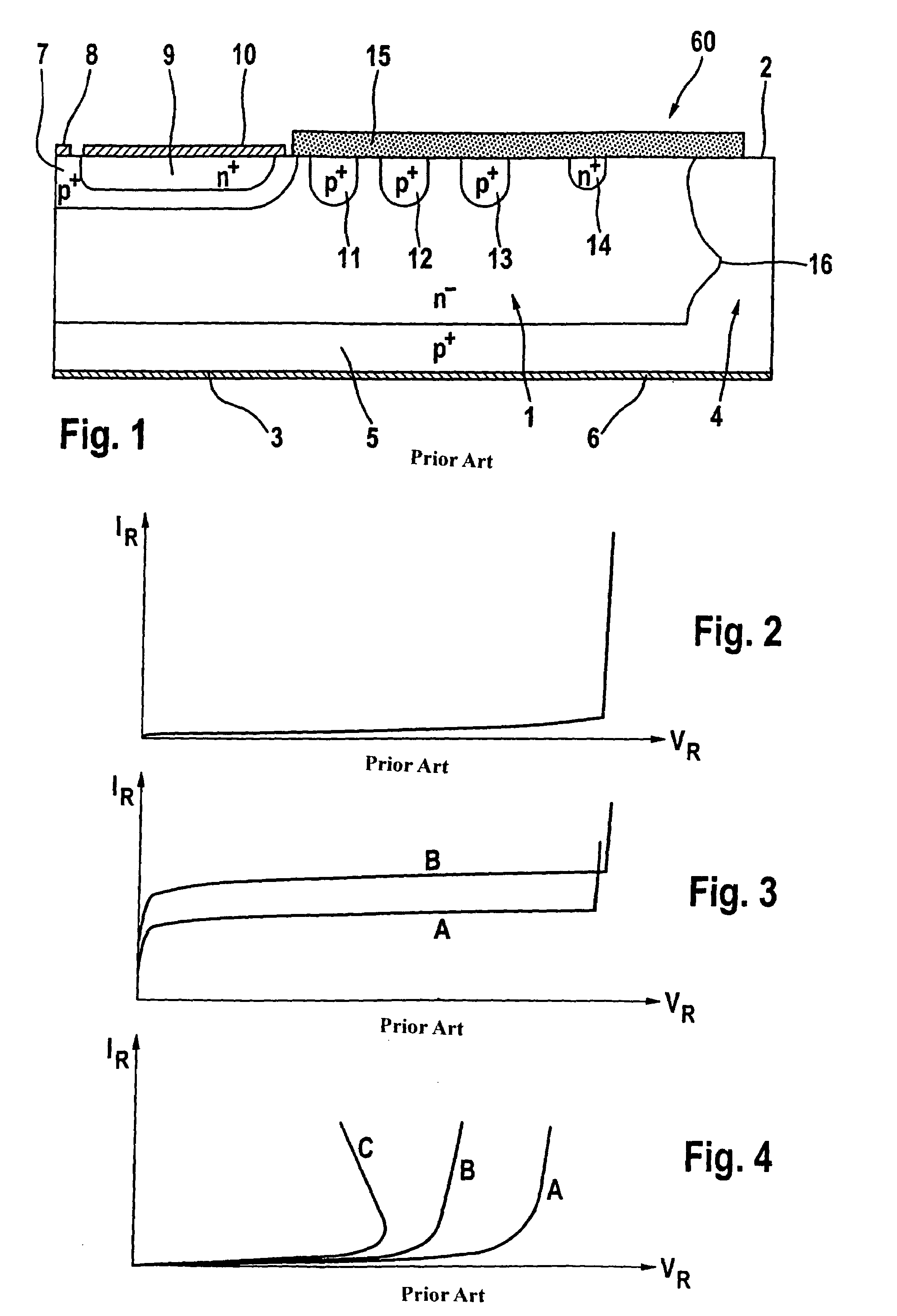 Power semiconductor component in the planar technique