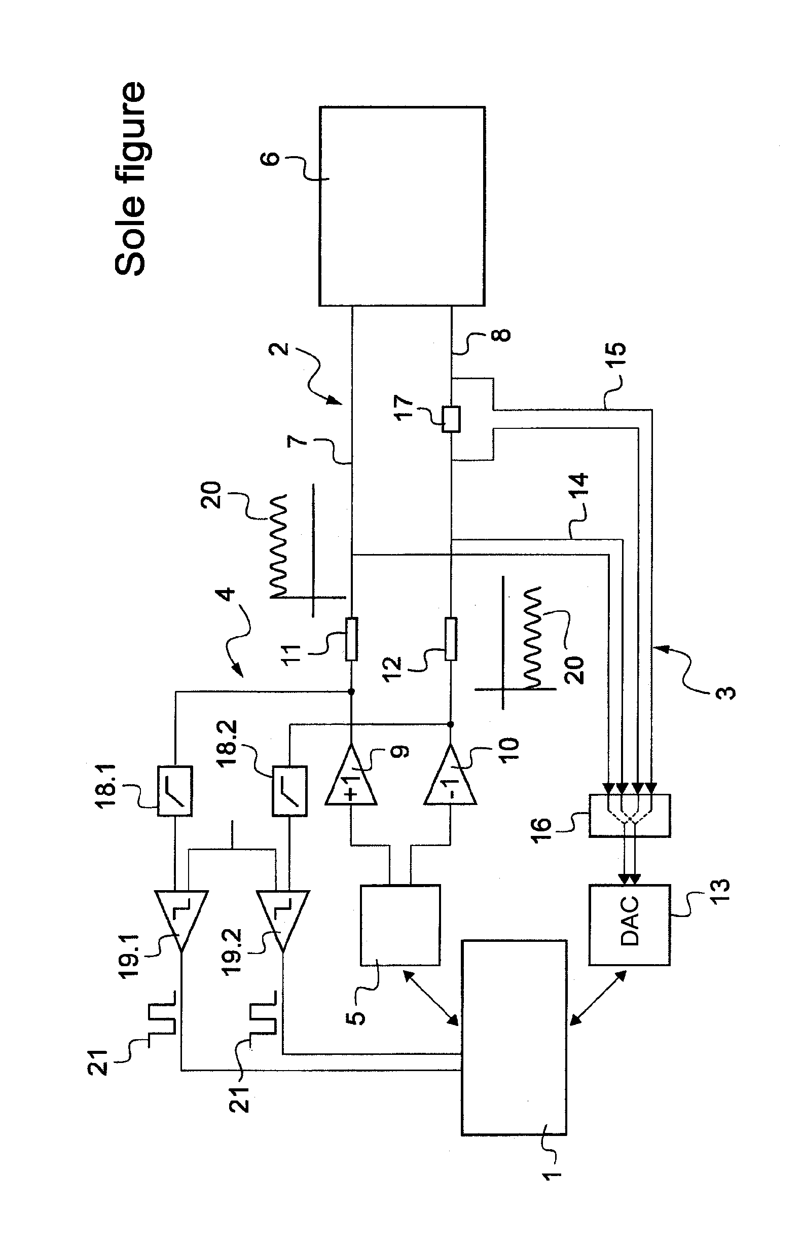 Excitation circuit for DC sensors