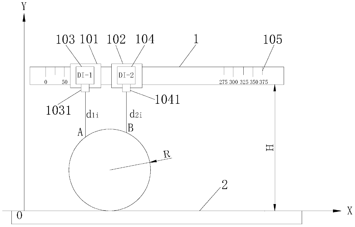 Detection device, control system and control method for wheel greasing track of sintering machine trolley