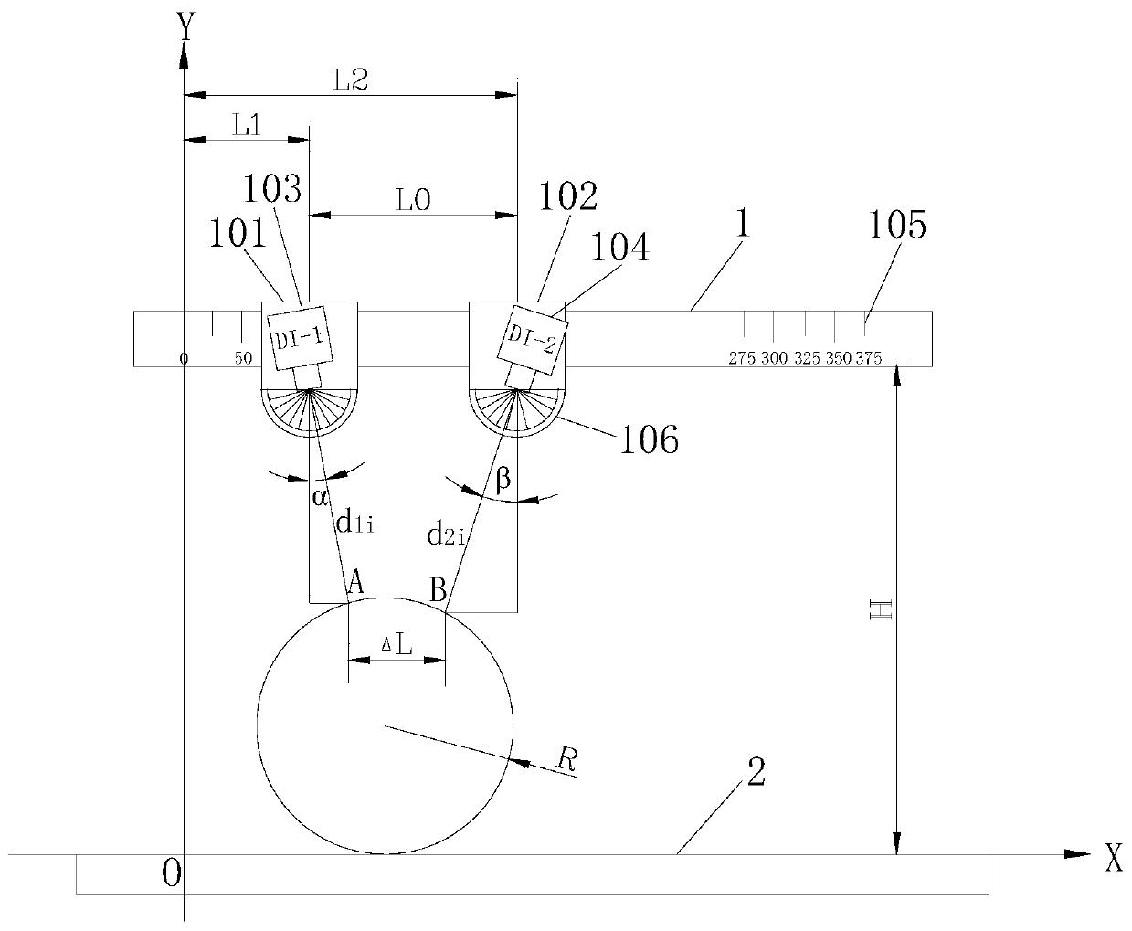 Detection device, control system and control method for wheel greasing track of sintering machine trolley