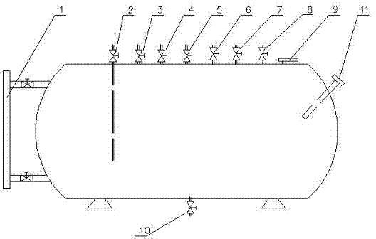 Ammonia storage tank with gas ammonia valve and method for ammonia supply by gas ammonia/liquid ammonia conversion