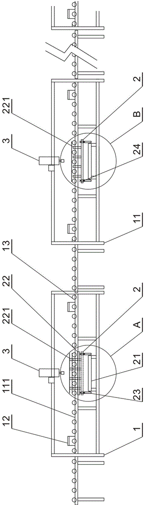 A three-dimensional conveying device of a photovoltaic battery string automatic typesetting machine