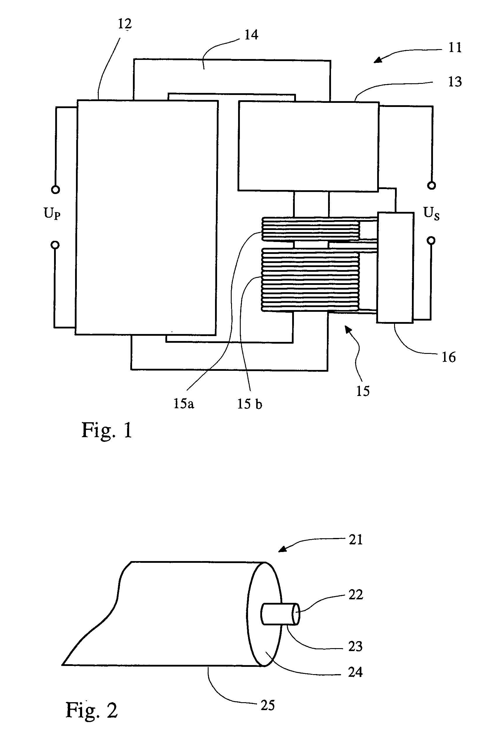 Transformer with voltage regulating means