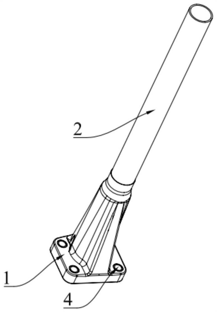 Mudguard supporting rod assembly and manufacturing method thereof