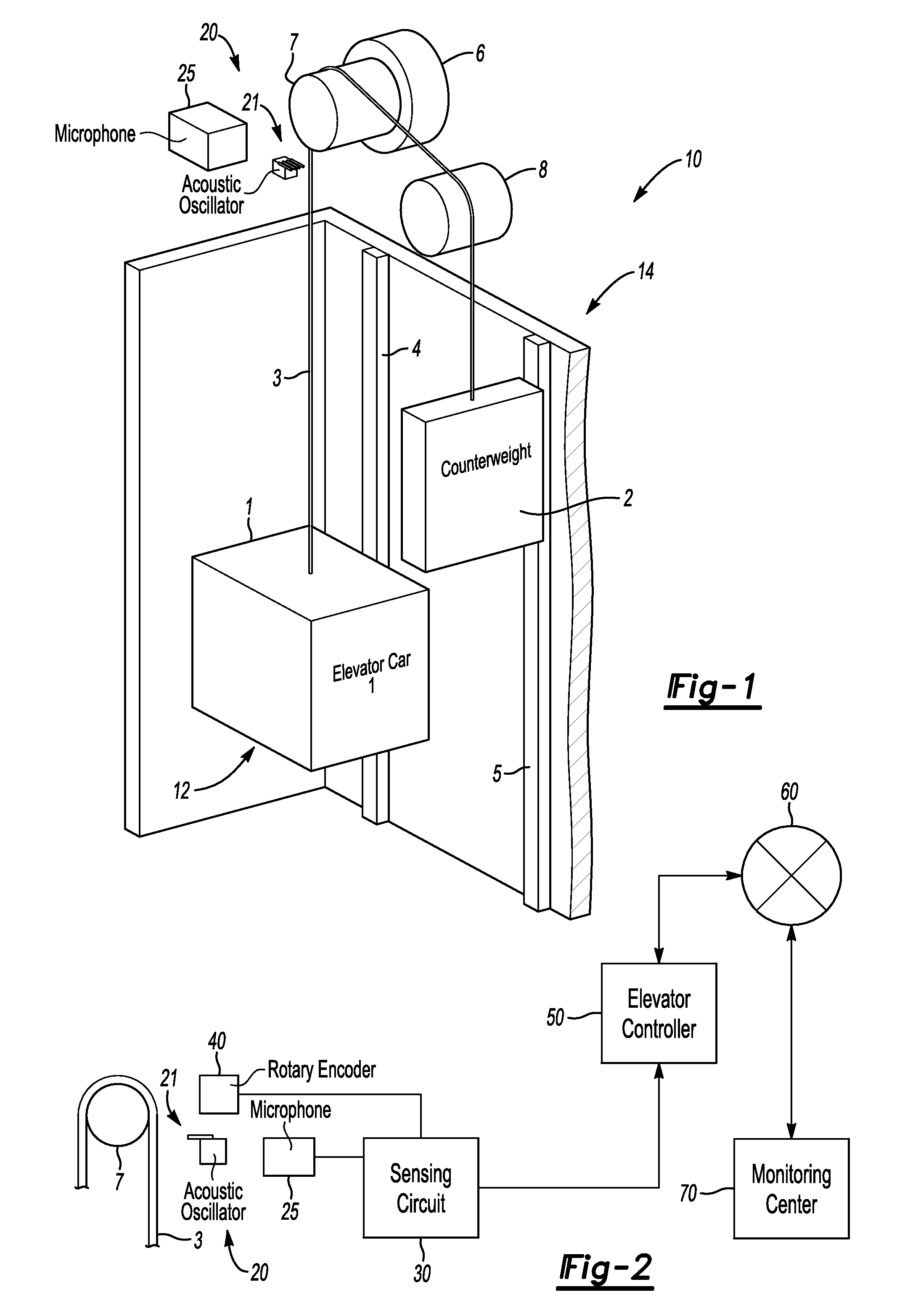 Elevator tension member monitoring device