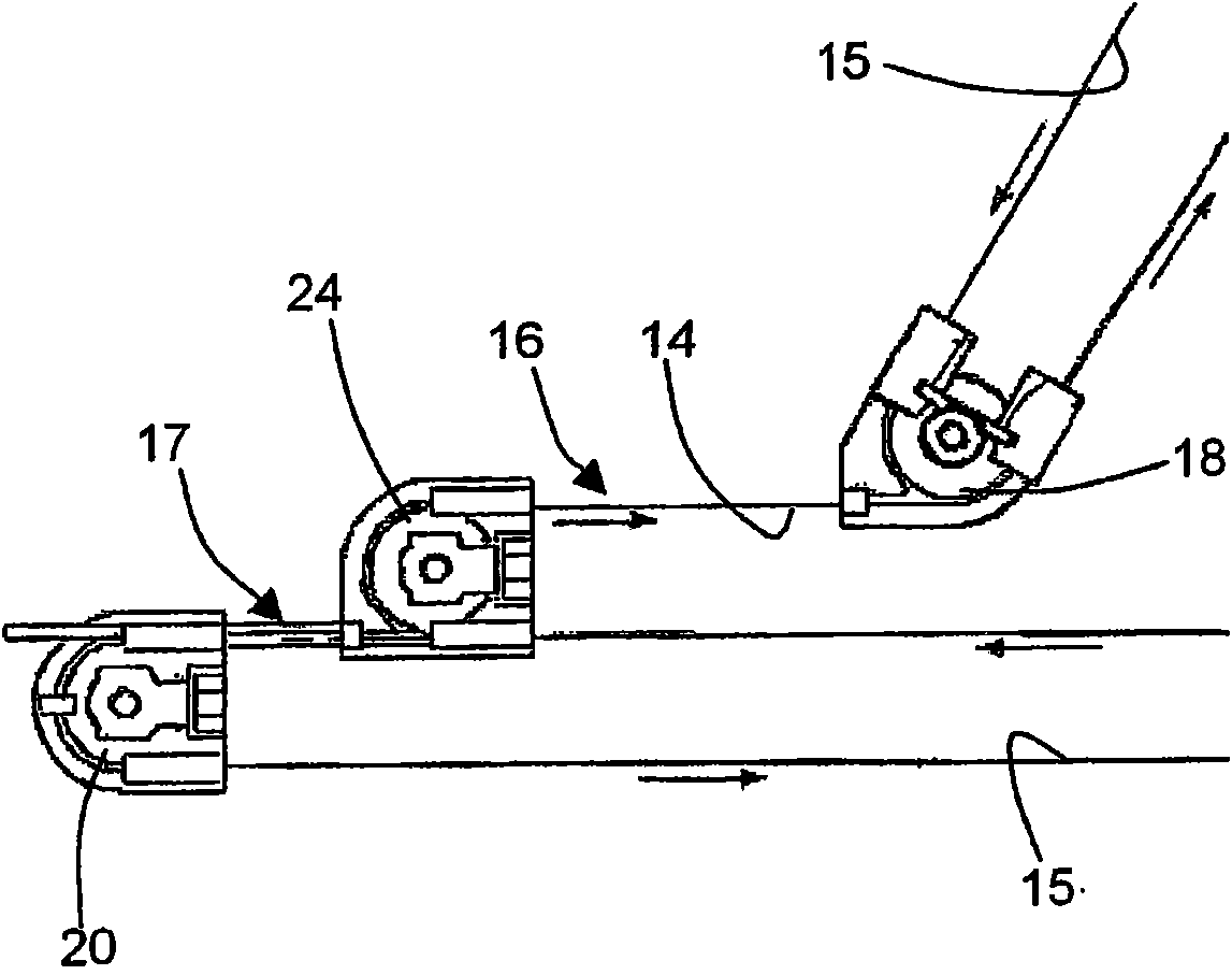 Conveyor apparatus with overlapping conveyor belts for leather, or similar, drying plants, or treatment plants in general, in controlled environments