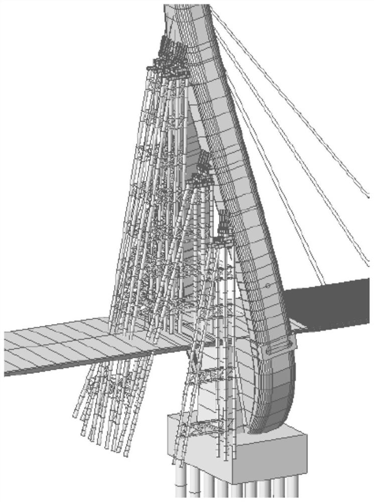 Single-leaning-tower cable-stayed bridge construction control method