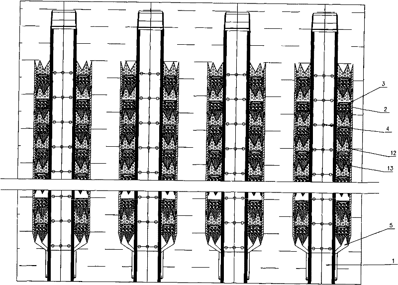 Multilayer uniform-flow-type coalescence oil-water separator and separation method