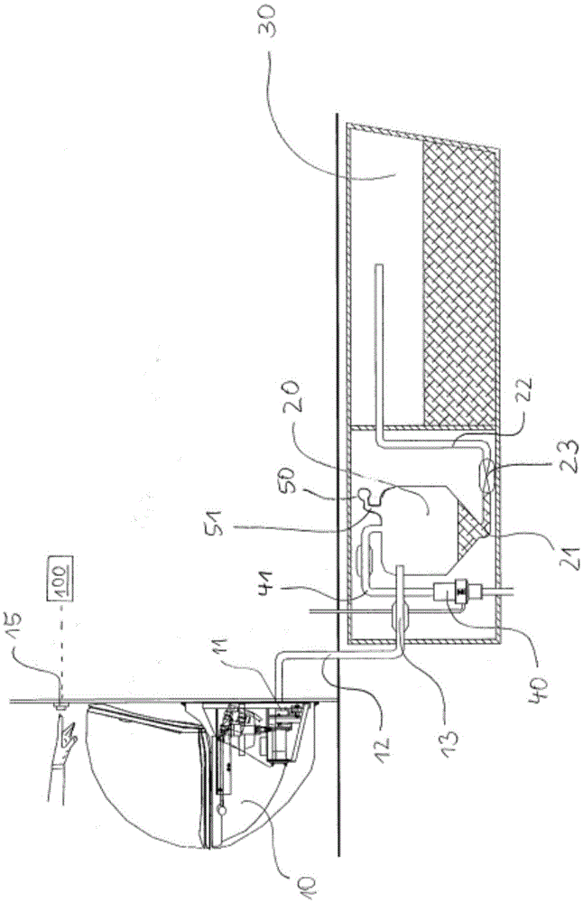 Vacuum toilet system used for vehicles