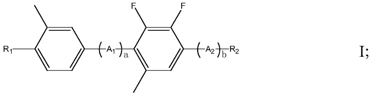 A liquid crystal compound containing 2,3-difluoro-5-methylphenyl, composition and application thereof