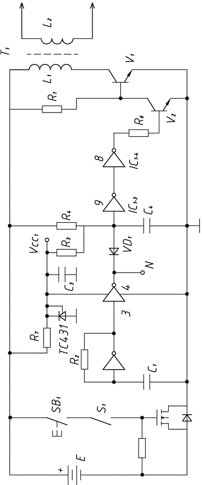 Ignition circuit of separately-excited arc lighter