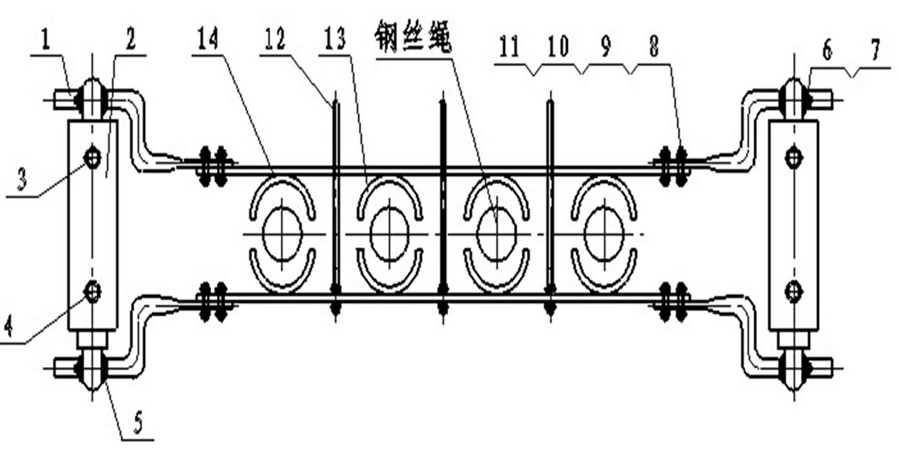 Rope-binding prevention device for quickly changing head rope of mine hoist