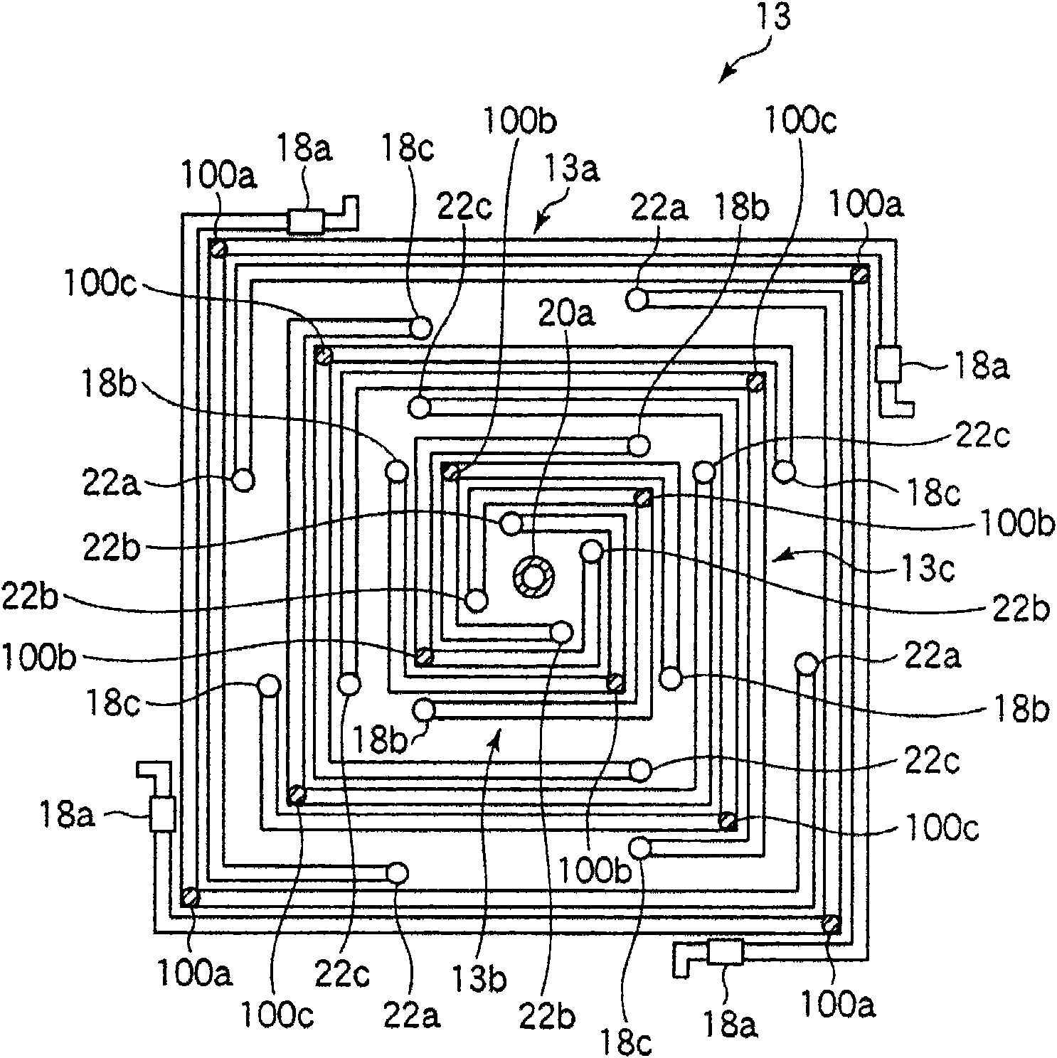 Inductive couple plasma processing device