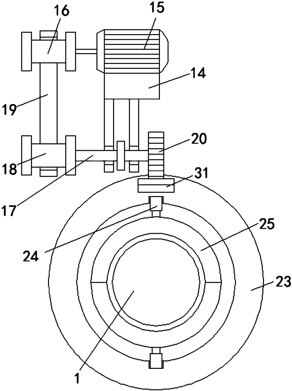 Petroleum drilling rod outer surface cleaning device