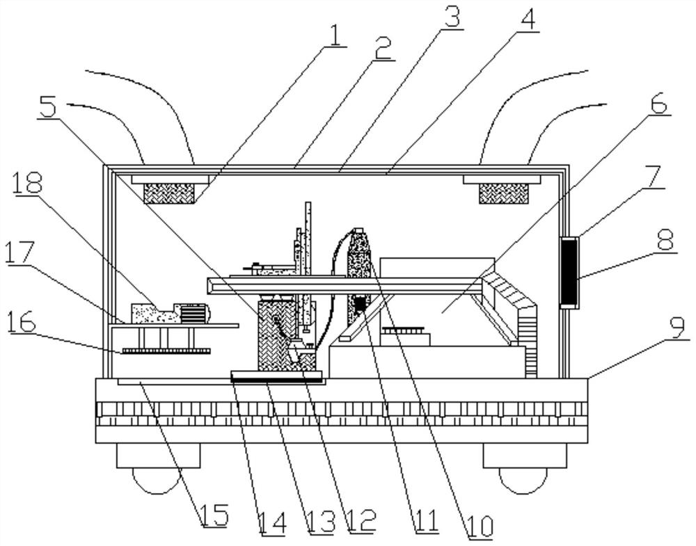 A driving device for powder ion plasma coating equipment