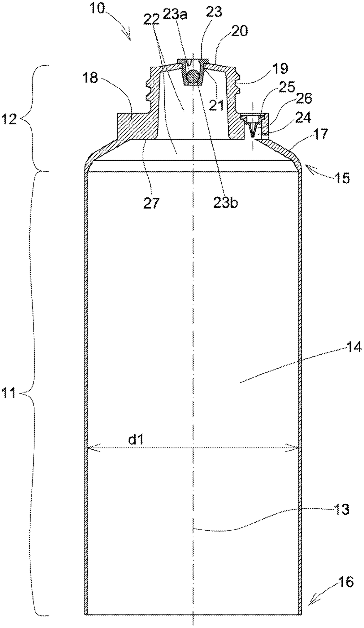 Tubular container with an outer tube and an inner container