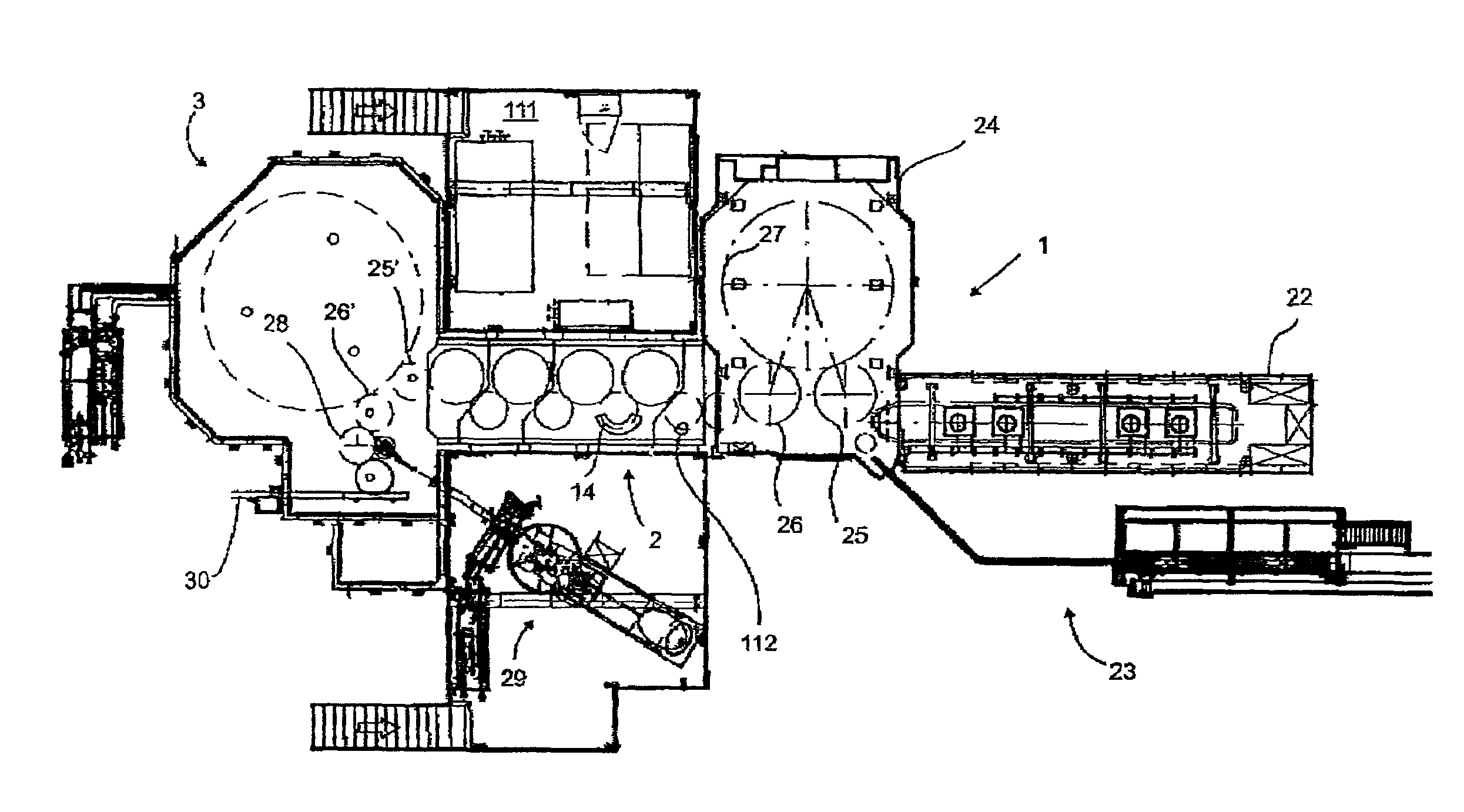 Device and method for the production of plastic containers