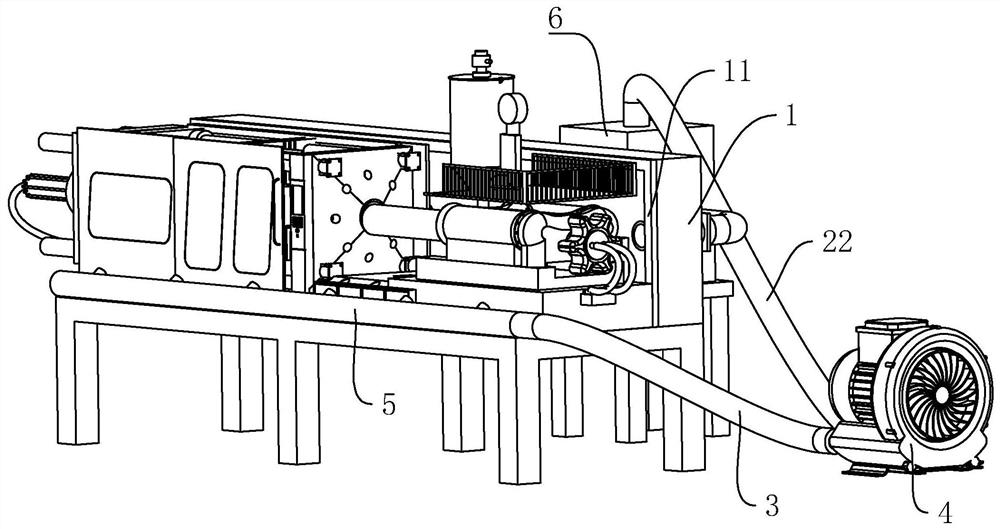 A waste heat recovery and reuse system for injection molding machine