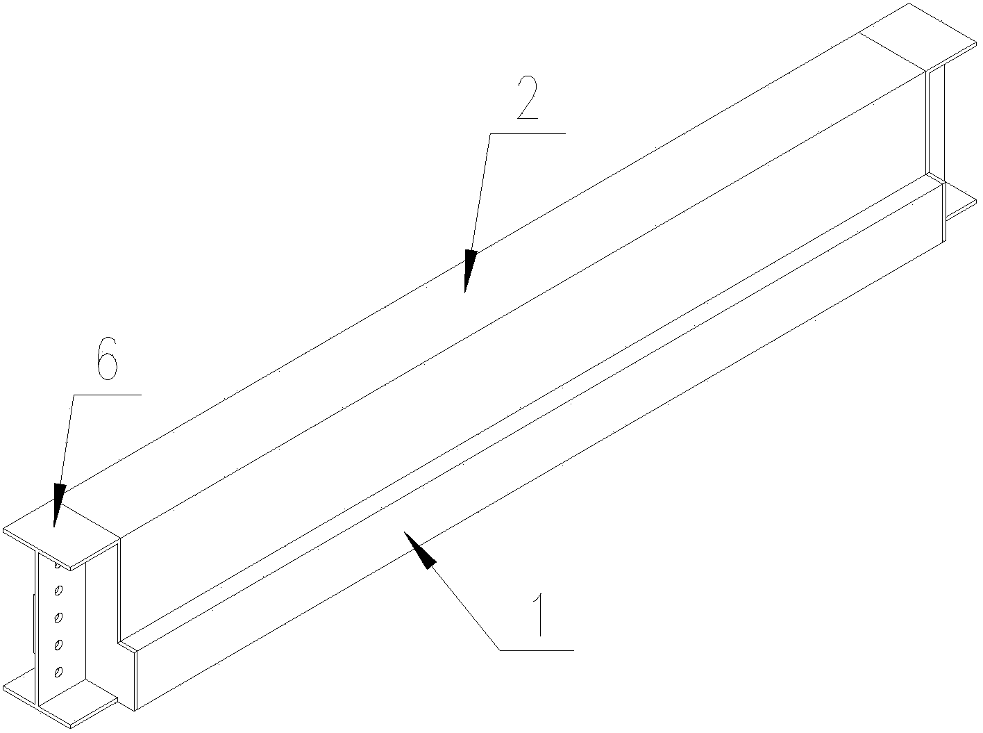 Lattice type steel reinforced concrete superposed beam