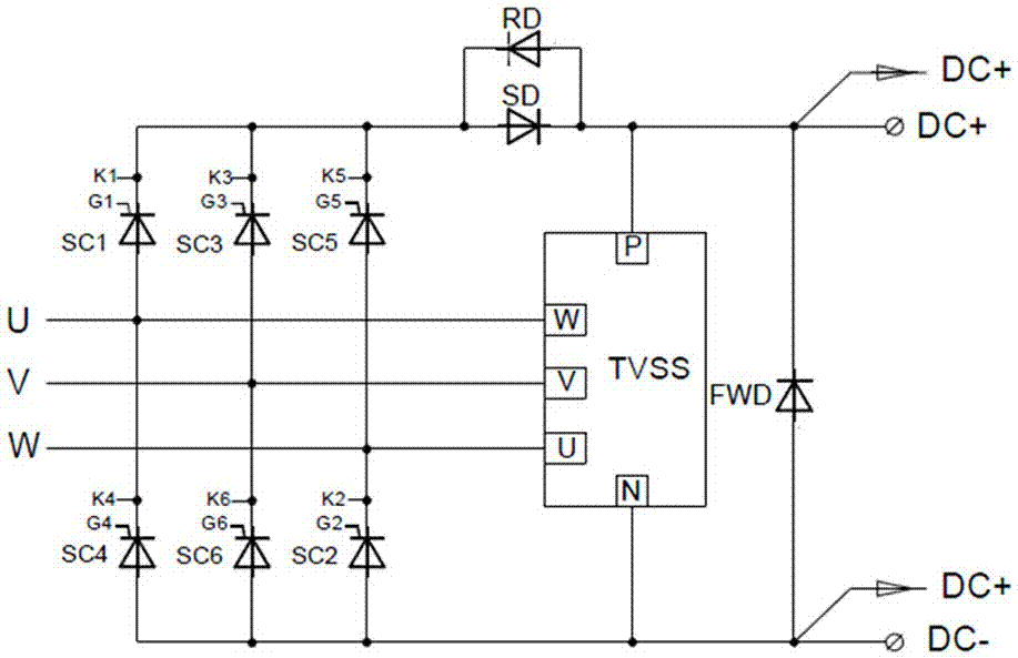 Main and auxiliary generator ultra-wide-frequency excitation device of AC transmission internal combustion locomotive