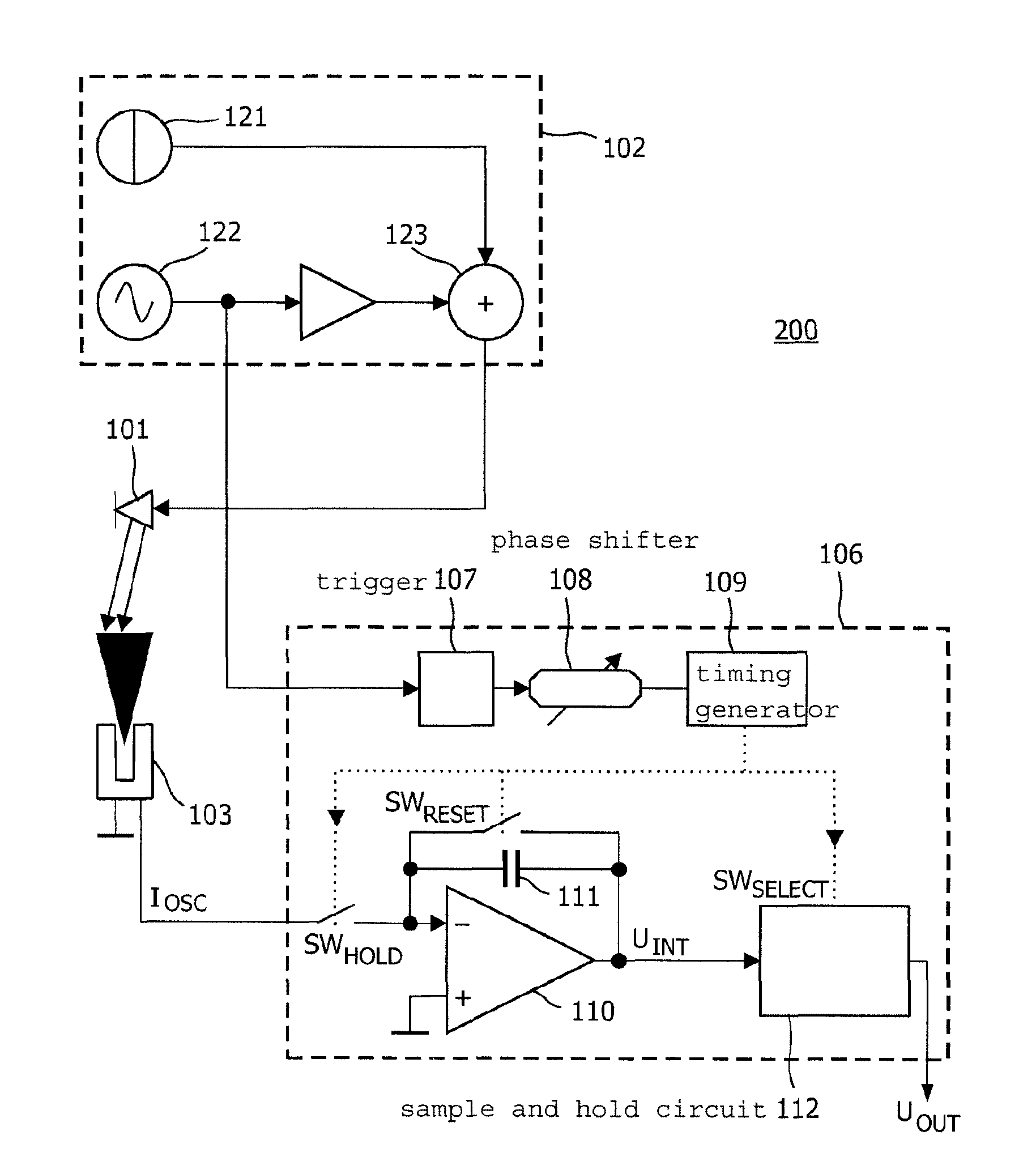 Photo acoustic detector with improved signal processing