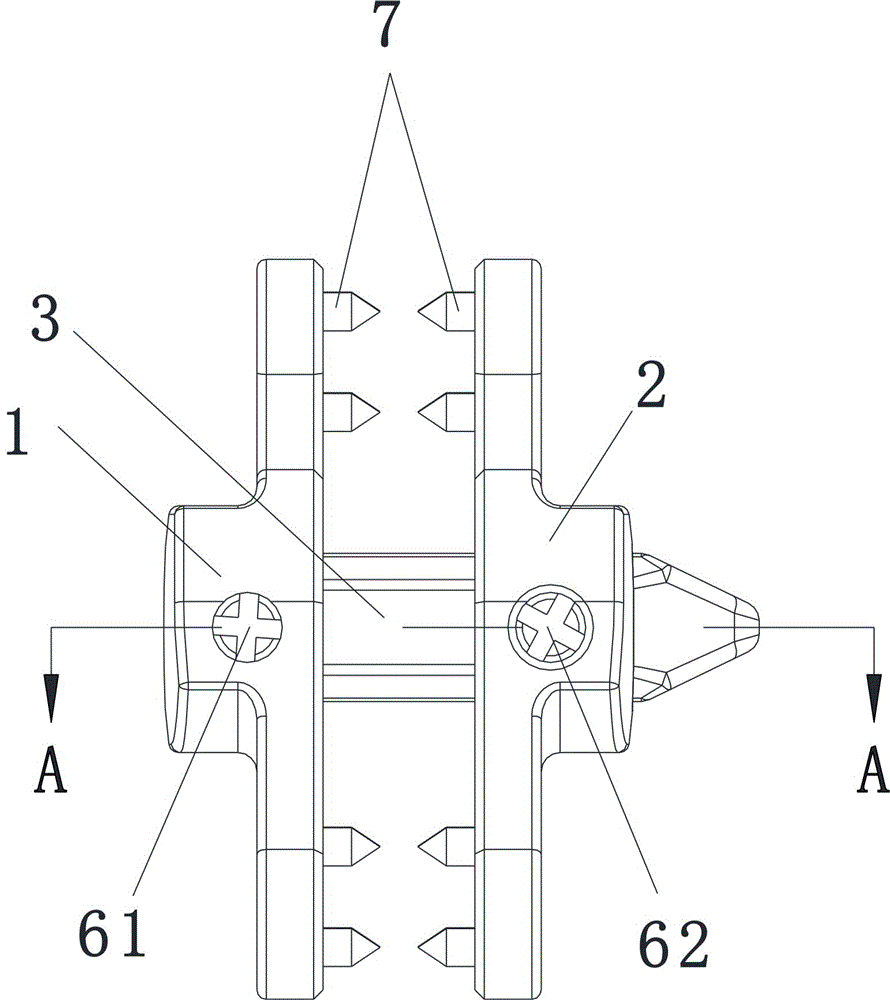 Processus spinosus expanding device for lumbar vertebrae