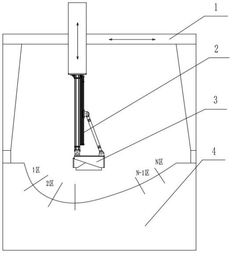 Laid cloth roll clamping mechanism for wind power blade mold and application of laid cloth roll clamping mechanism