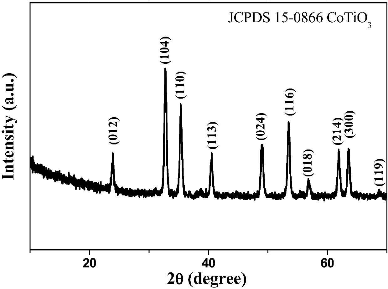 Dual-scale pore structure nanocrystalline cobalt titanate powder and preparation method thereof