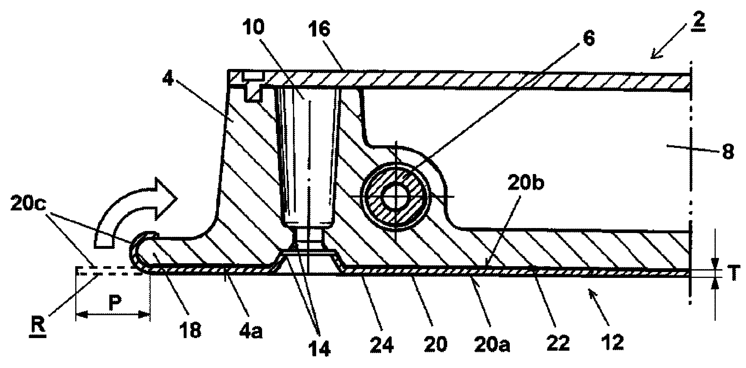 Iron base, ironing device, and method for manufacturing an iron base