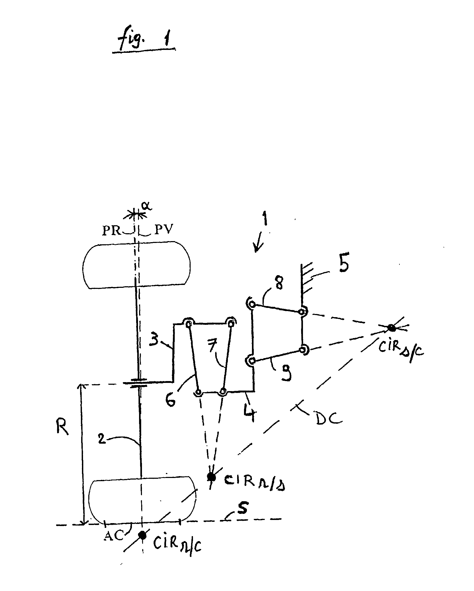 Wheel support device and suspension device comprising the said support device