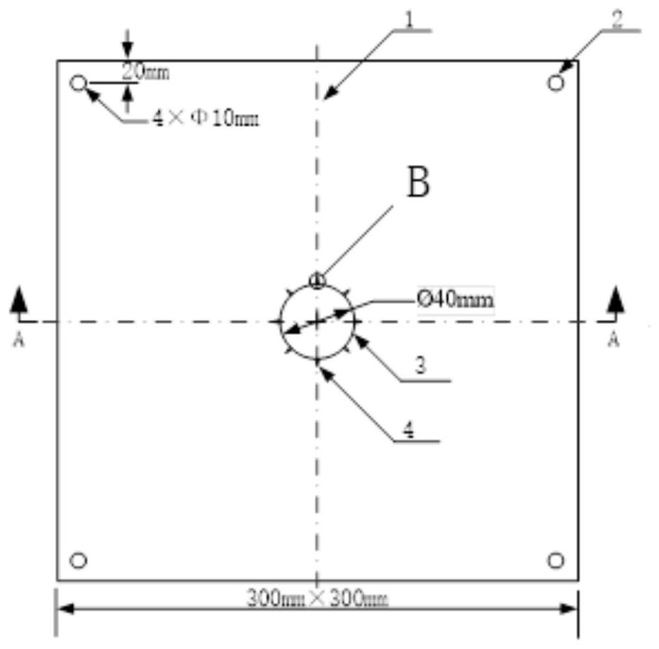 Preparation method of thermal fatigue crack simulation test block