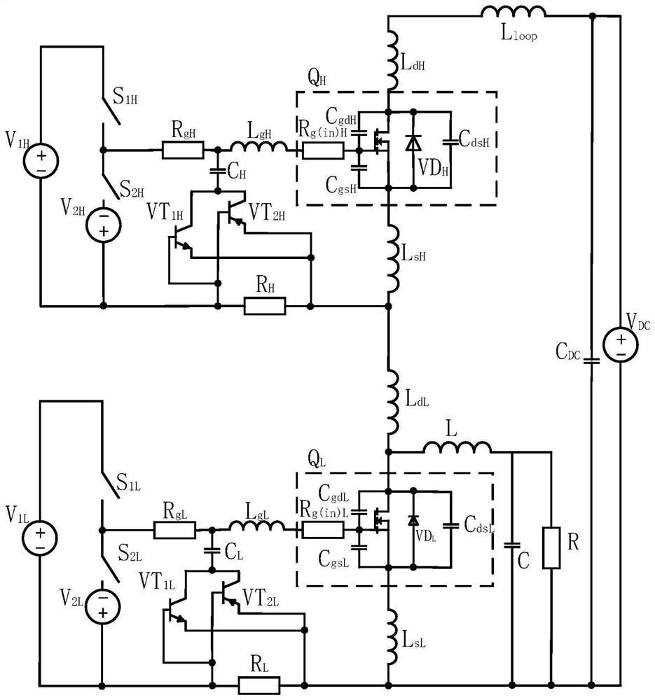 A sic MOSFET gate auxiliary circuit