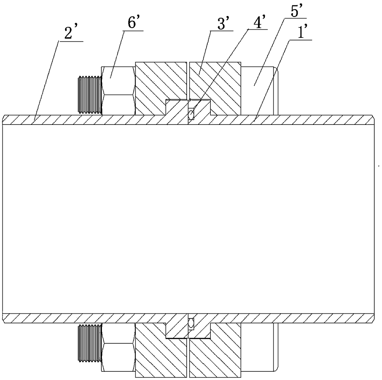 Flared flange pipe connecting system