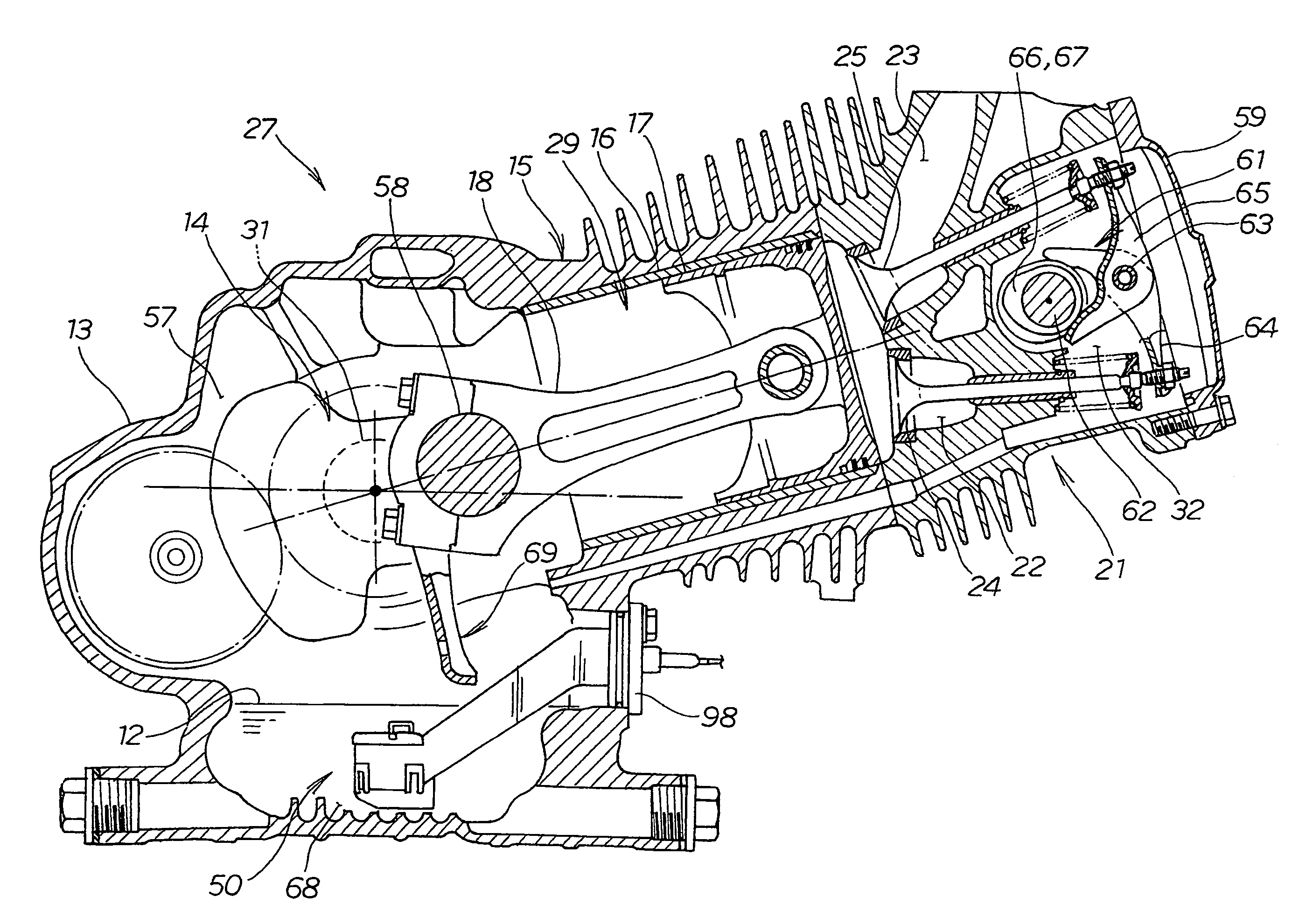 Liquid level detection apparatus for engine oil