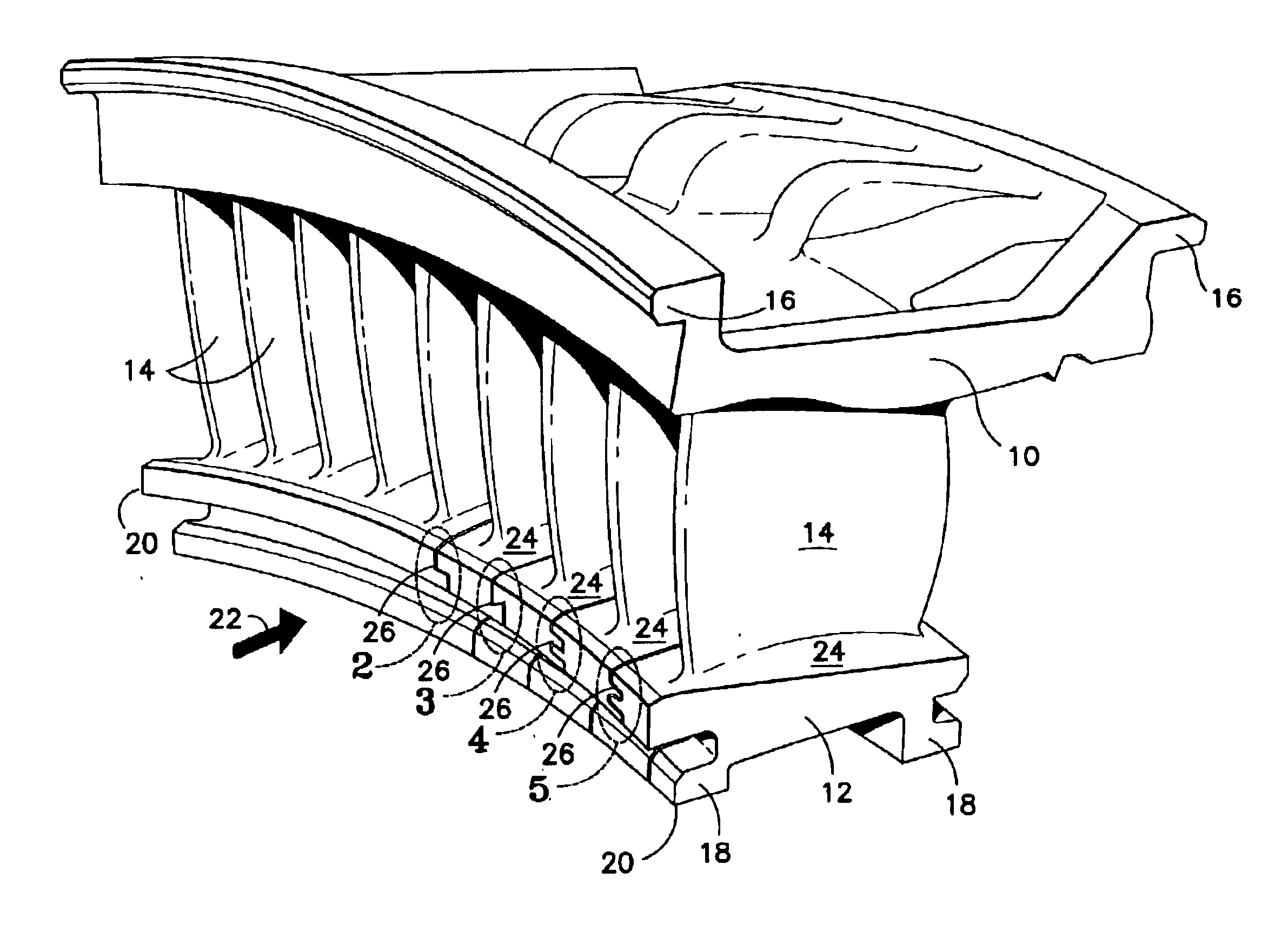 Leak resistant vane cluster