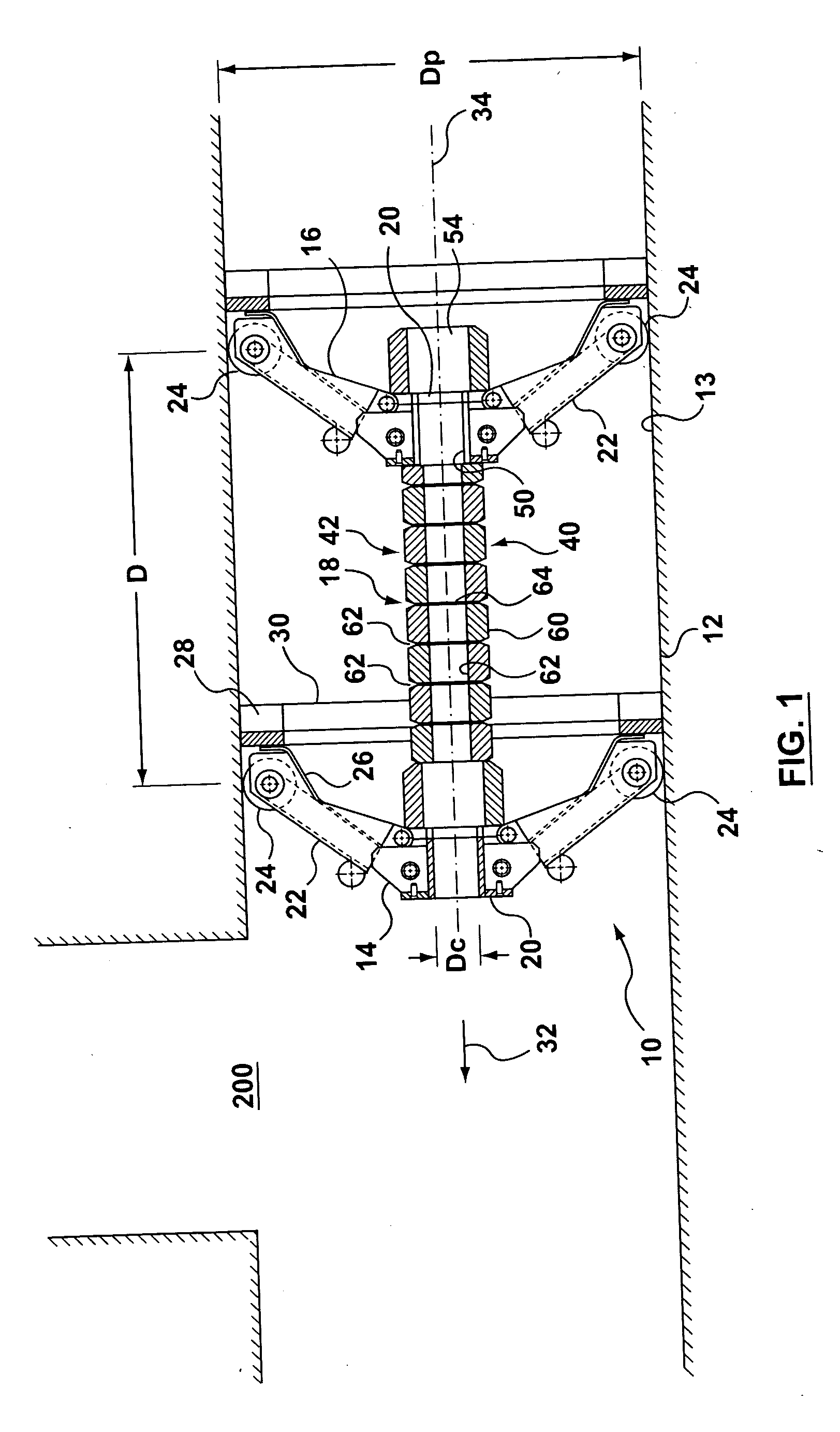 Device for moving a pig through a conduit, such as a pipeline