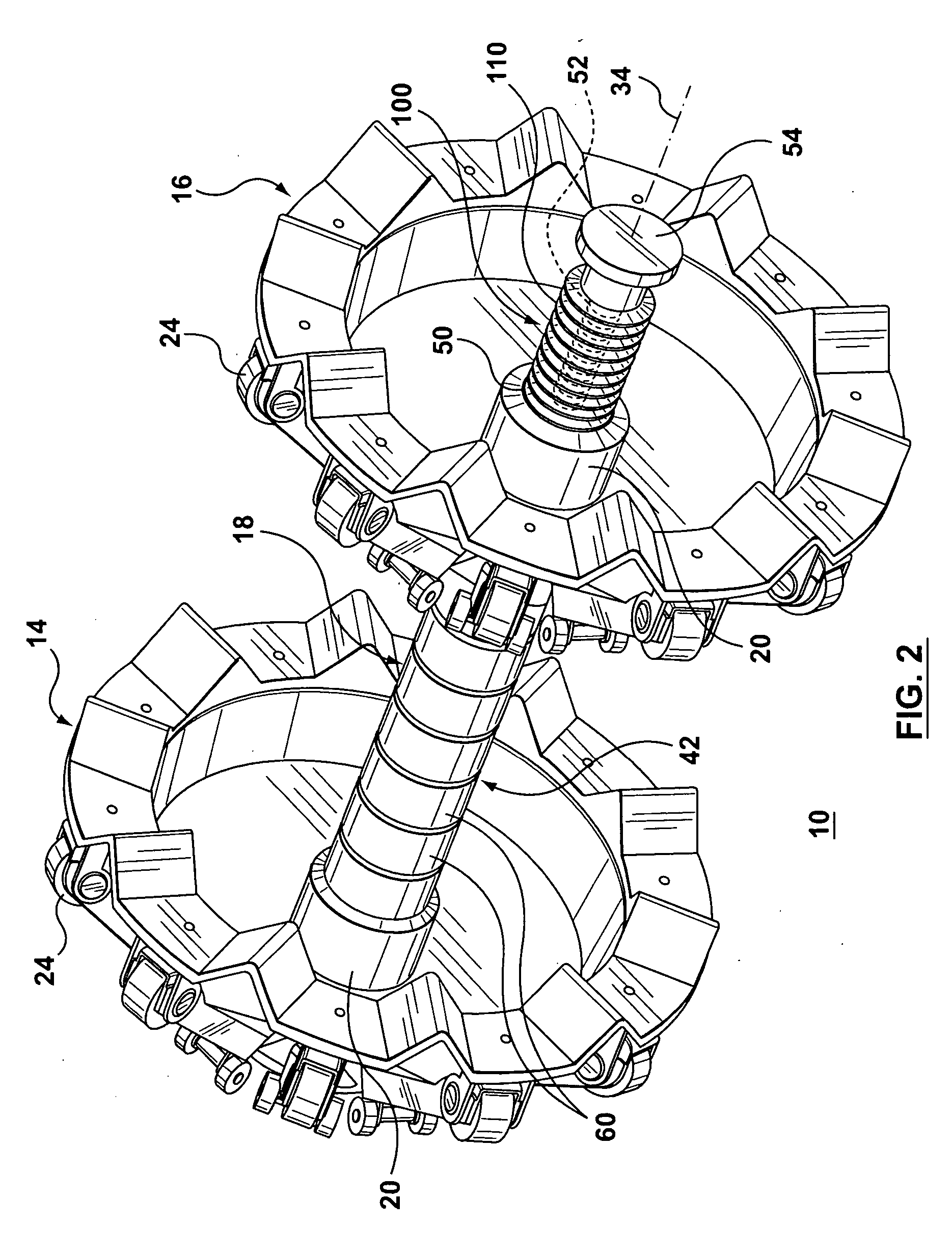 Device for moving a pig through a conduit, such as a pipeline