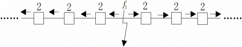 Through type cophase traction power supply system traction network fault interval traveling wave positioning method