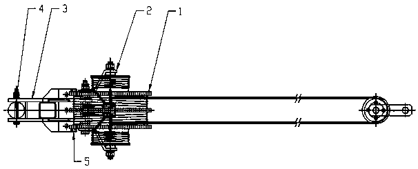 Double-winding-rope heavy load vertical tooth ratchet wheel compensation device used for overhead line system compensation anchorage