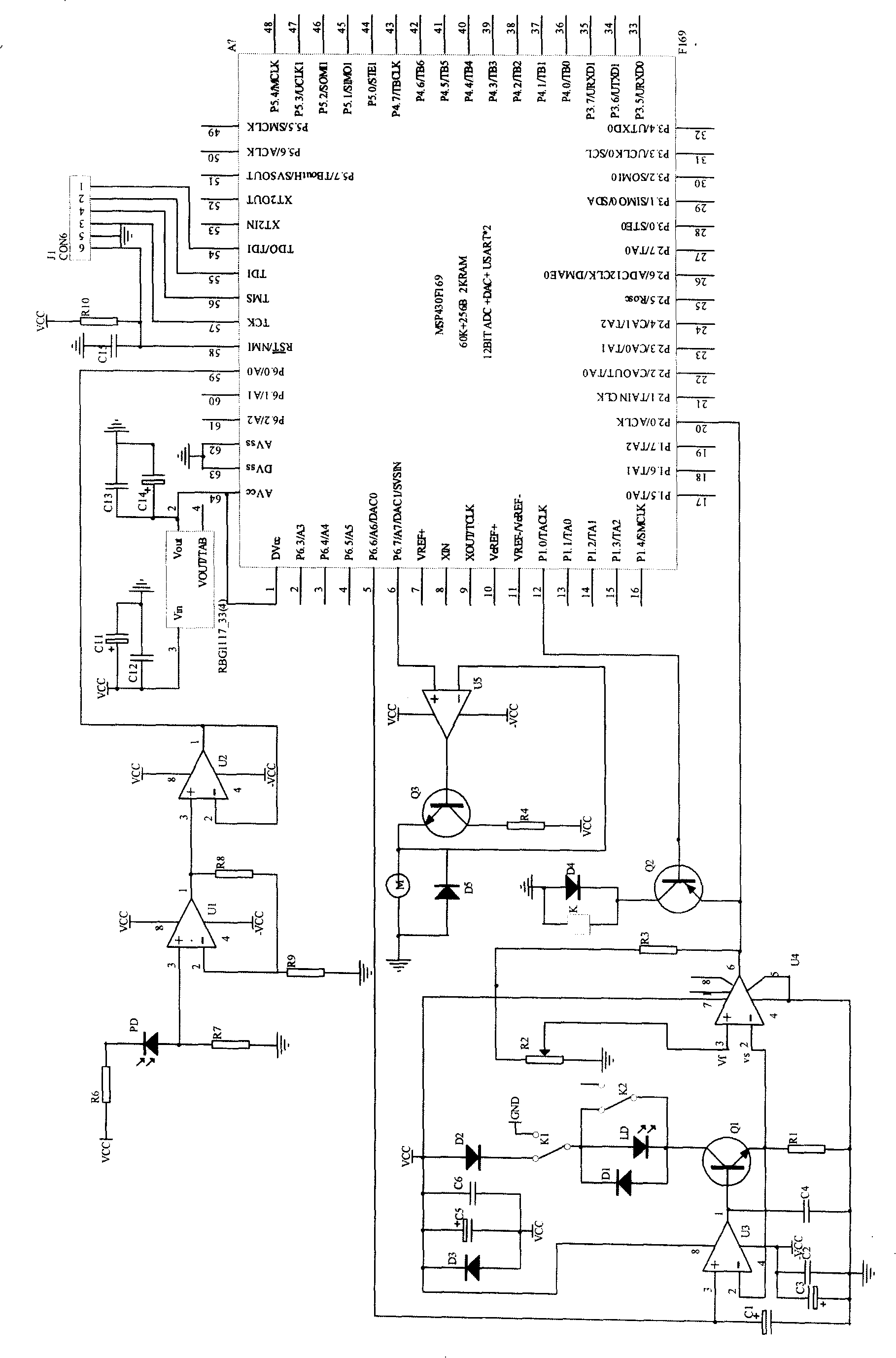 Laser acupuncture and moxibustion therapeutic instrument based on PID control