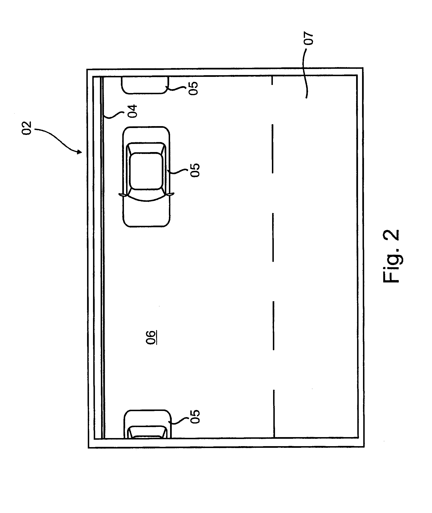 Method of operating a display system in a vehicle for finding a parking place