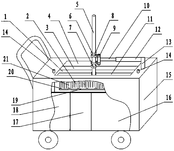 Long drag handkerchief automatic cleaning machine