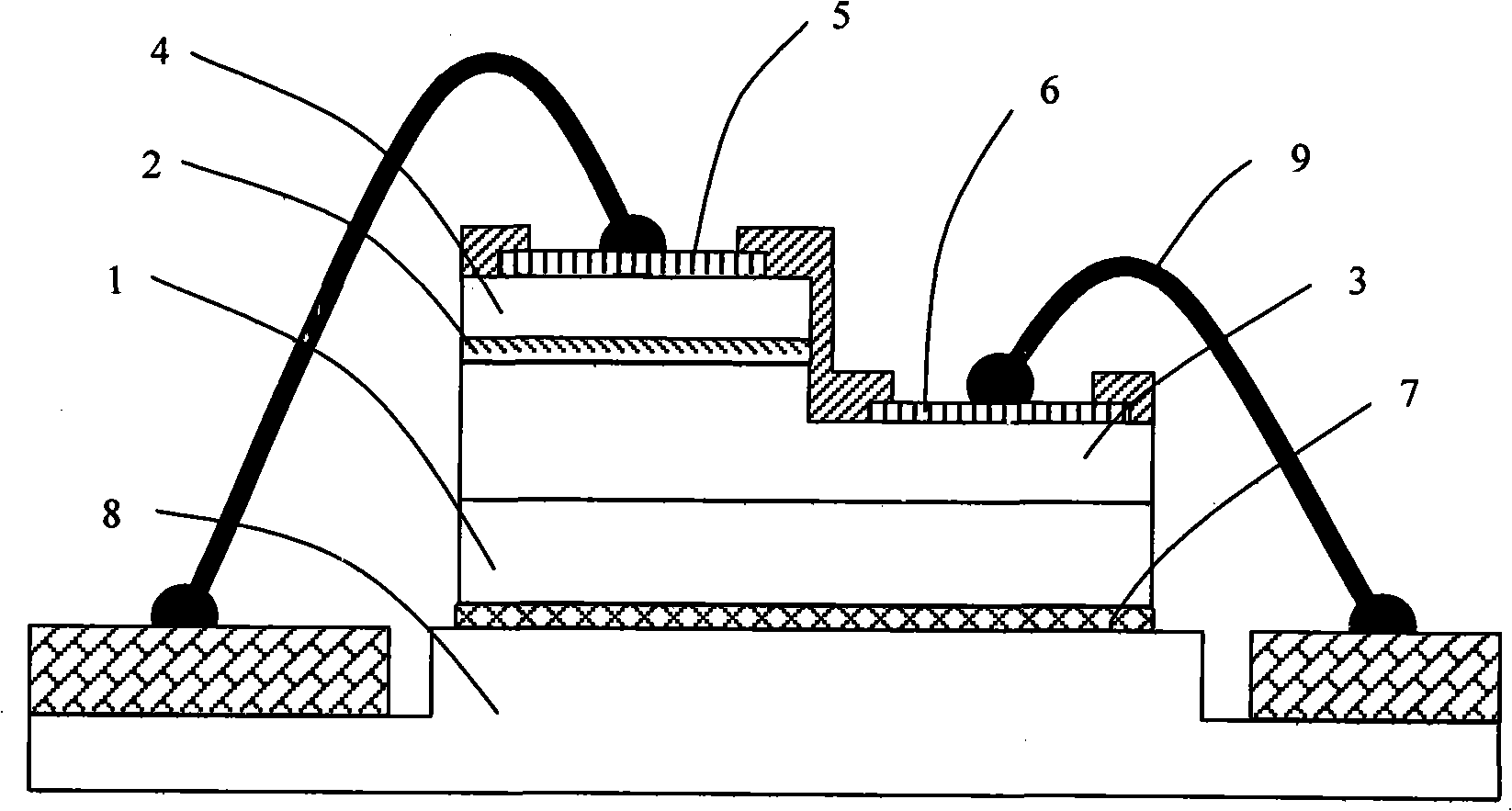 Salient point LED and manufacturing method thereof