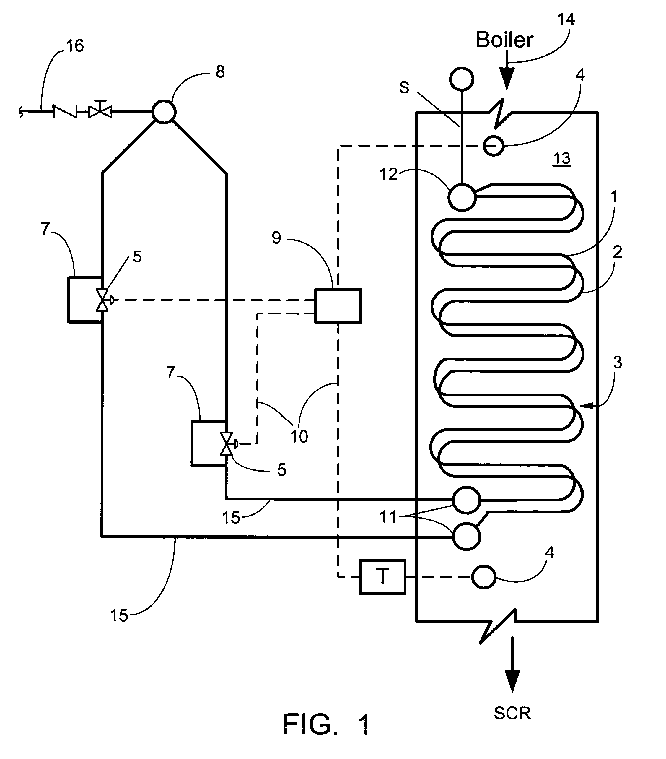 Multiple pass economizer and method for SCR temperature control