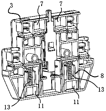 Auxiliary contact unit hung on alternating current contactor