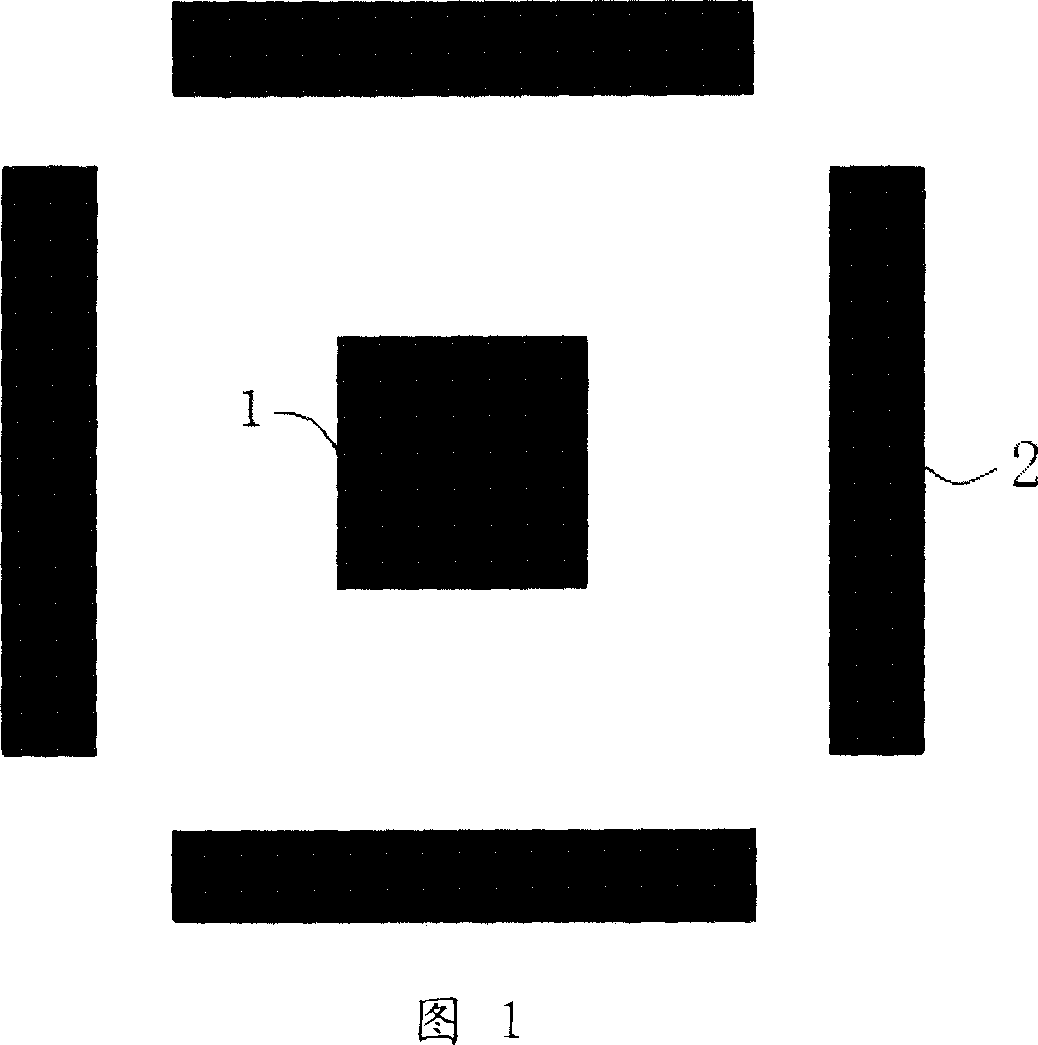 Testing mark for detecting projection object lens image errors, mask and detection method